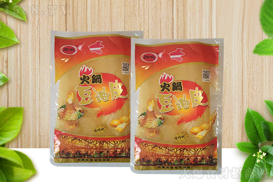 帥鳴火鍋豆油皮,金黃油亮,好品質(zhì)看得見!